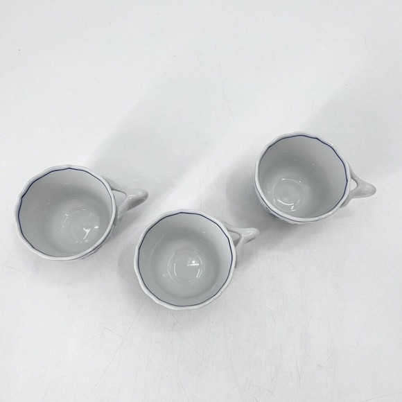 Blue Danube Porcelain Blue Onion Pattern Tea Cups Japan Set of 3 - Picture 3 of 6